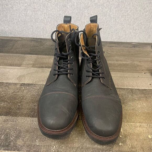 Dockers Men’s Size 10 Rawls Rugged Cap Toe Boots Black Lace Up Foootwear main image 9